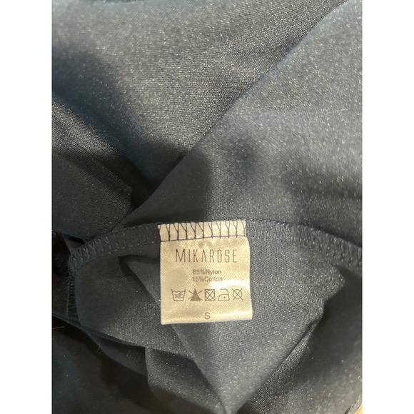 Mikarose Navy Blue Lace Modest Fit & Flare Dress Short Sleeve Small S Wedding - Picture 7 of 7